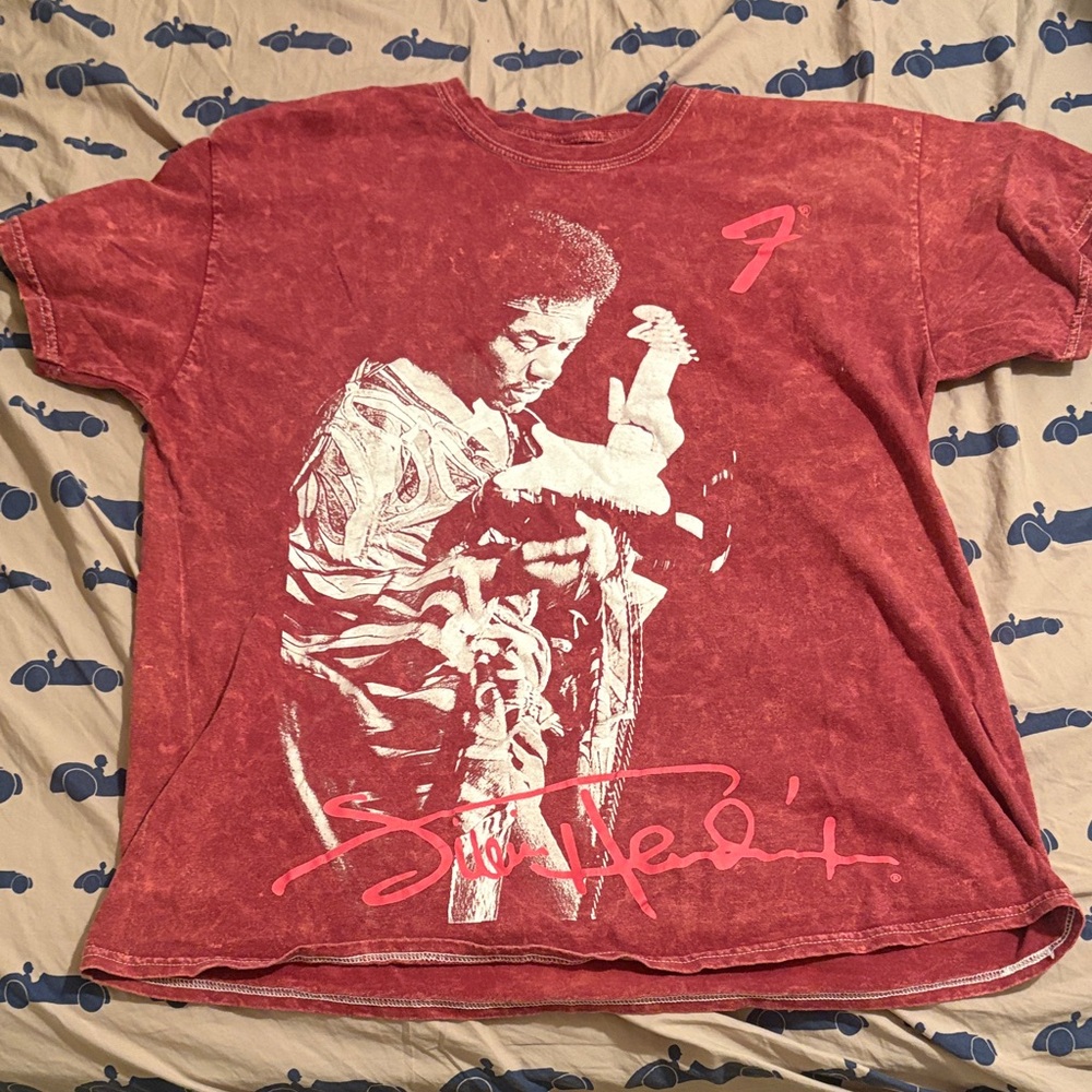 Y2K Goth/Grunge Fender Vintage Jimi Hendrix Concert Tee - Picture 1 of 5
